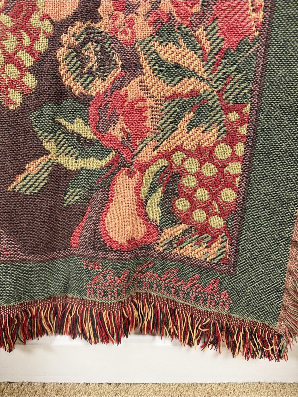 Vintage Bob Timberlake Floral Tapestry Throw Blanket - Picture 2 of 4